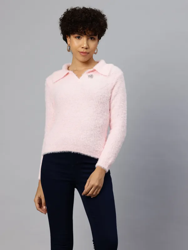 Pink_Knit_Sweater_For_Women