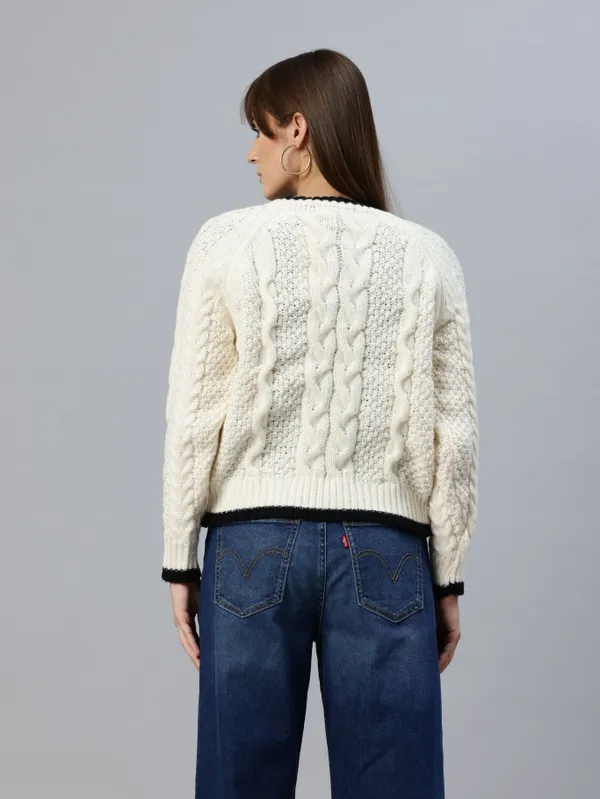 White_Knit_Sweater_For_Women