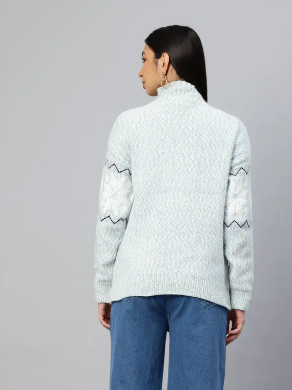 Light_Blue_Knit_Sweater_For_Women
