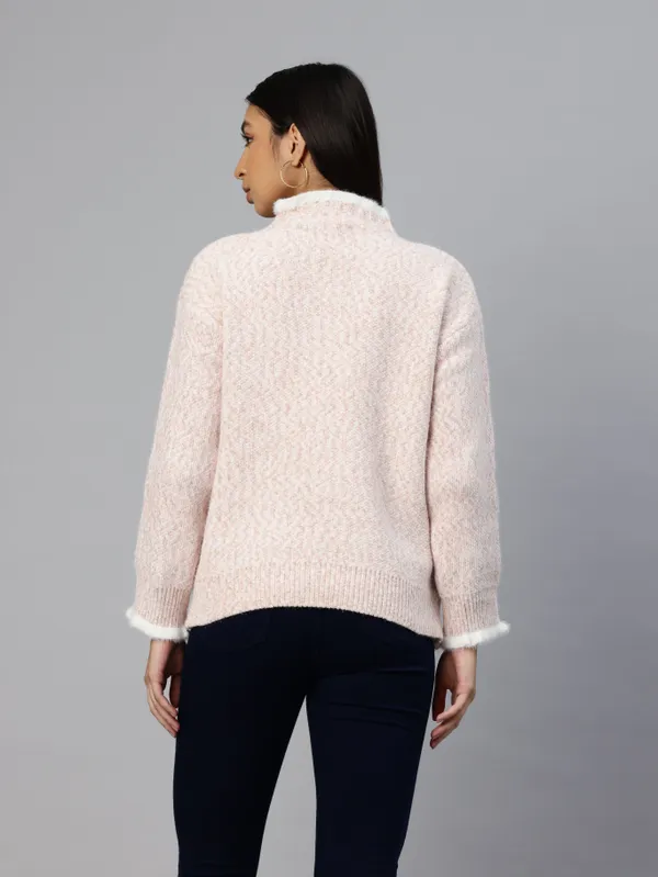 Pink_Embroidered_Knit_Sweater_For_Women