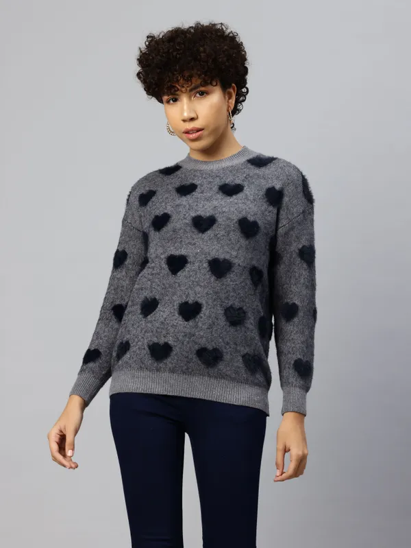 Grey_Knit_Sweater_For_Women
