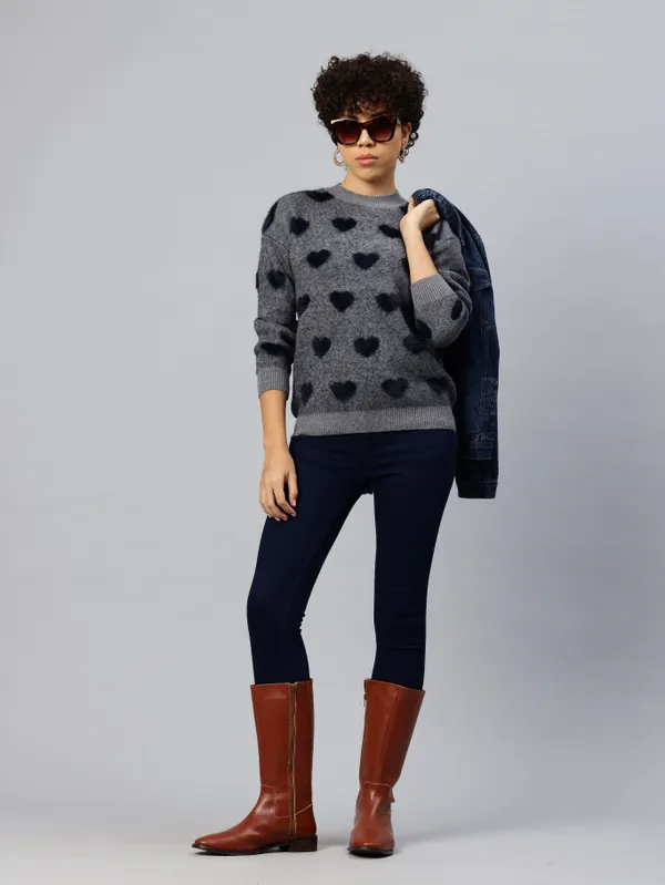 Grey_Knit_Sweater_For_Women