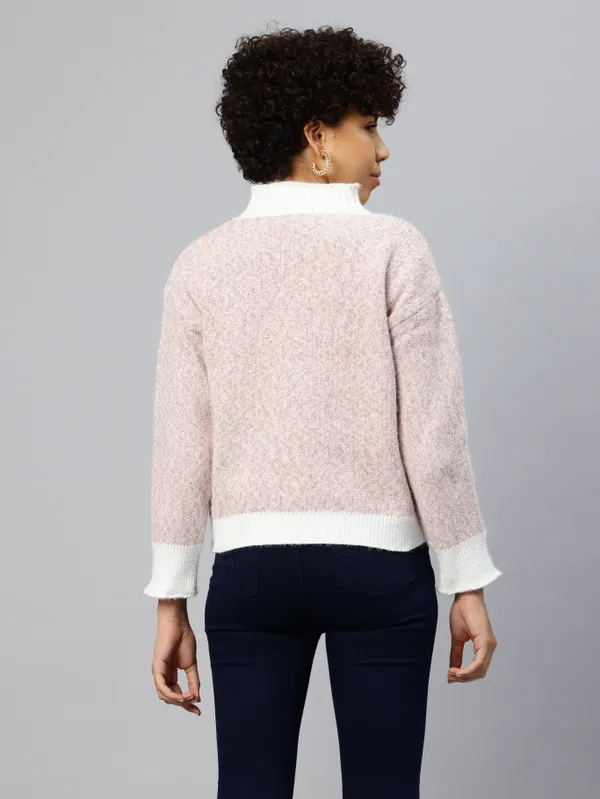 Pink_Soft_Knit_Wool_Sweater_For_Women