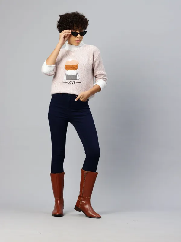 Pink_Soft_Knit_Wool_Sweater_For_Women