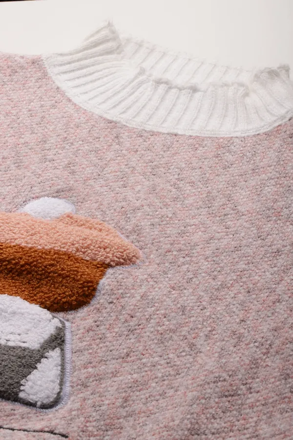 Pink_Soft_Knit_Wool_Sweater_For_Women