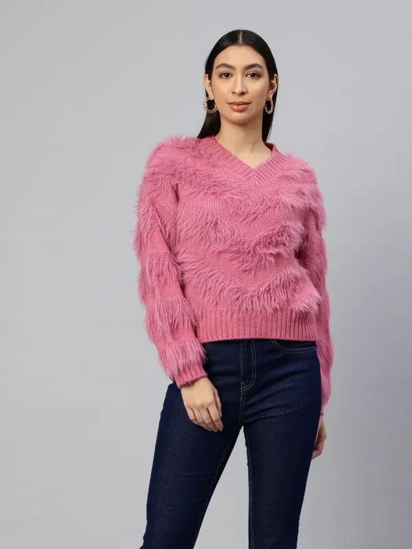 Pink_Knit_Sweater_For_Women