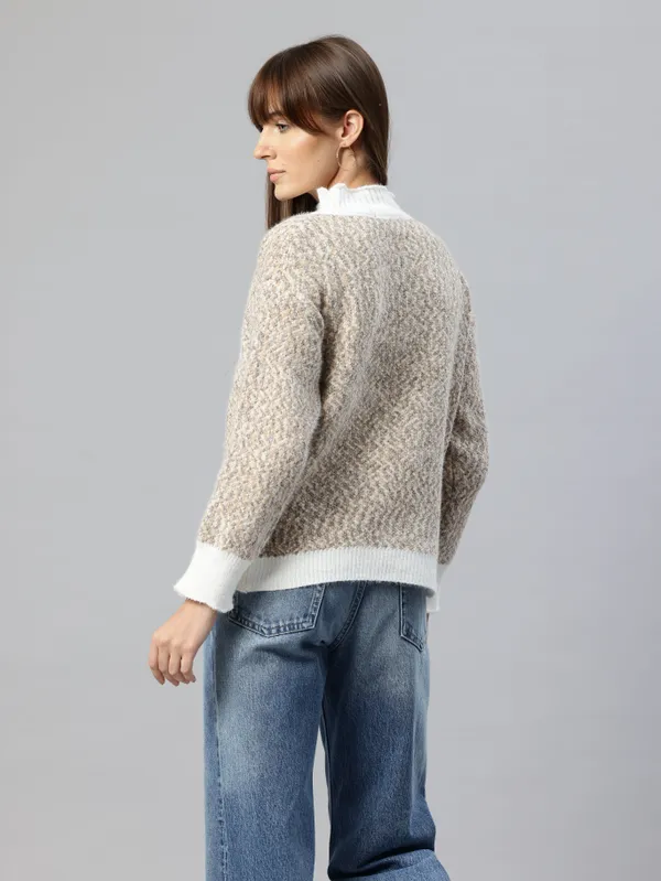 Grey_Soft_Knit_Wool_Sweater_For_Women