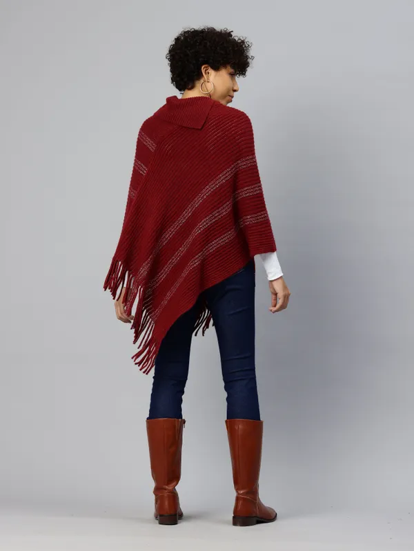 Maroon_Soft_Knit_Wool_Sweater_For_Women