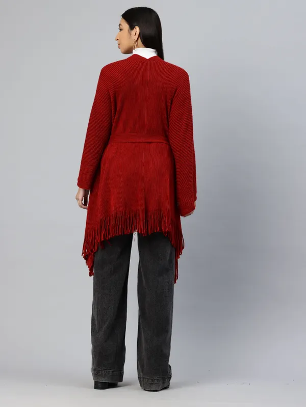 Maroon_Soft_Knit_Wool_Sweater_For_Women