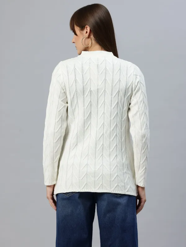 White_Knit_Sweater_For_Women