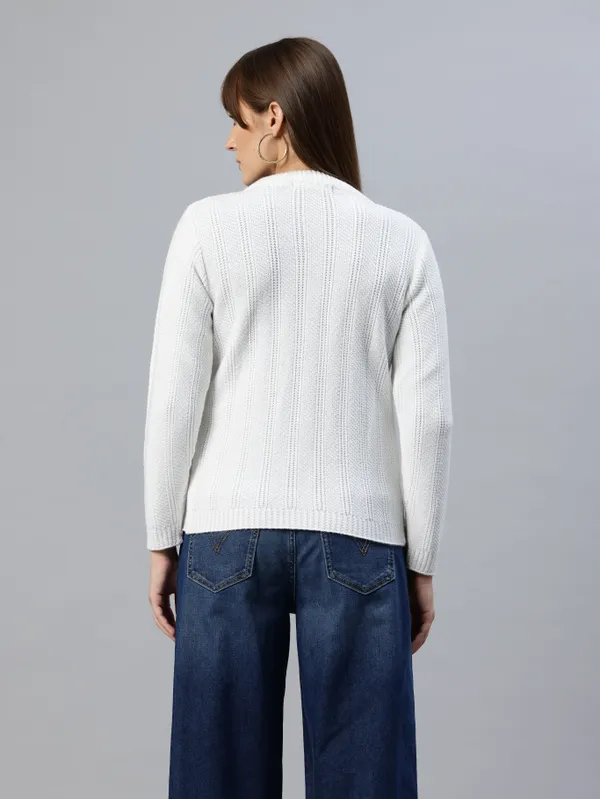 White_Knit_Sweater_For_Women