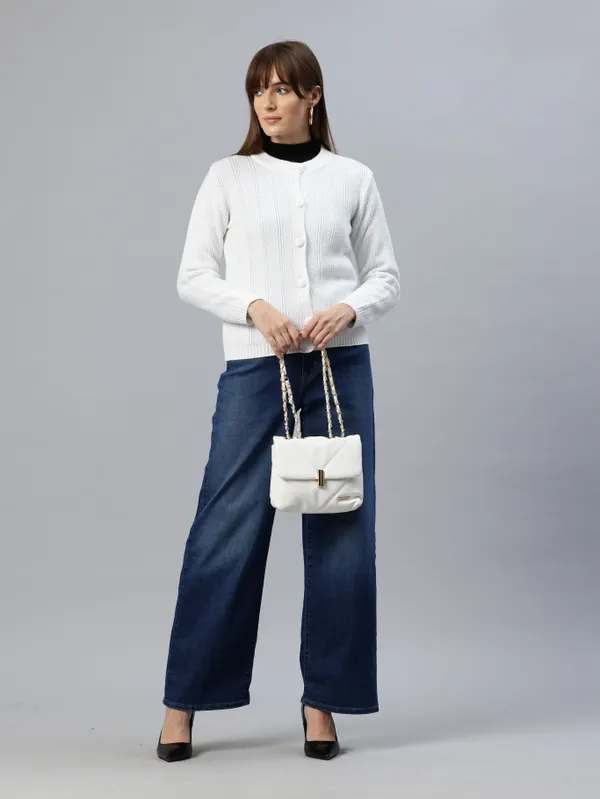 White_Knit_Sweater_For_Women