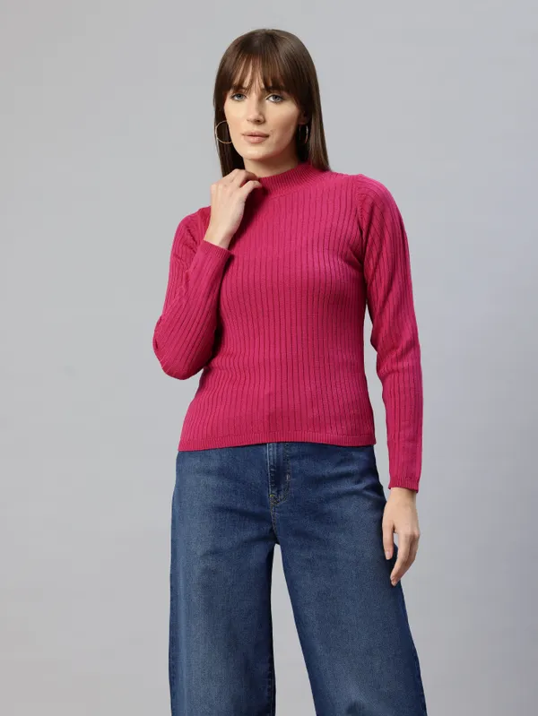 Pink_Knit_Sweater_For_Women