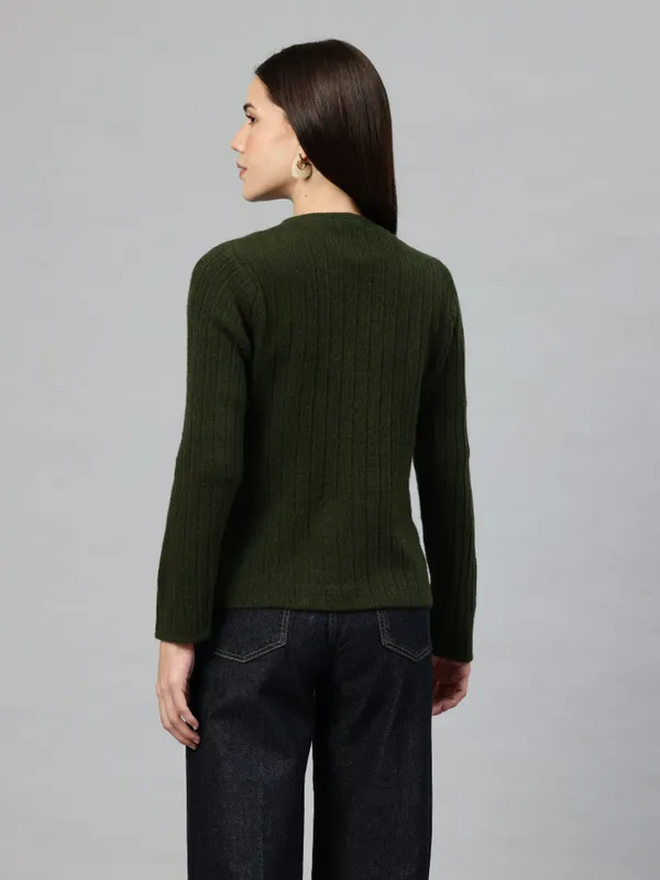 Dark_Green_Wool_Sweater_For_Women