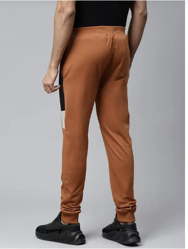 Orange_Cotton_Blend_Track_Pants_For_Men