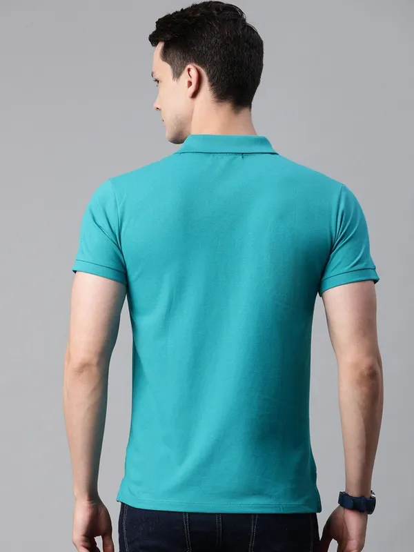 Blue_Cotton_Blend_T-Shirt_For_Men