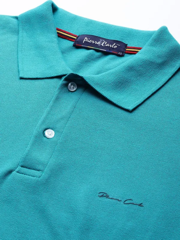 Blue_Cotton_Blend_T-Shirt_For_Men