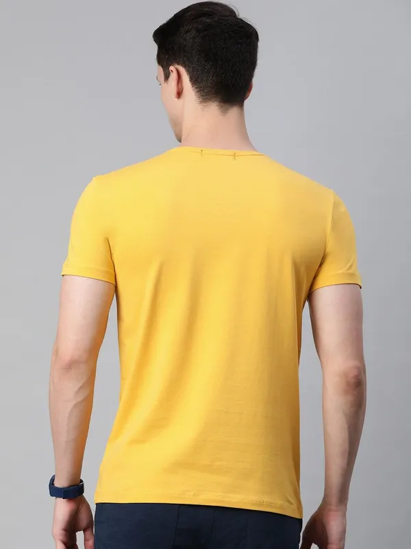 Yellow_Cotton_T-Shirt_For_Men