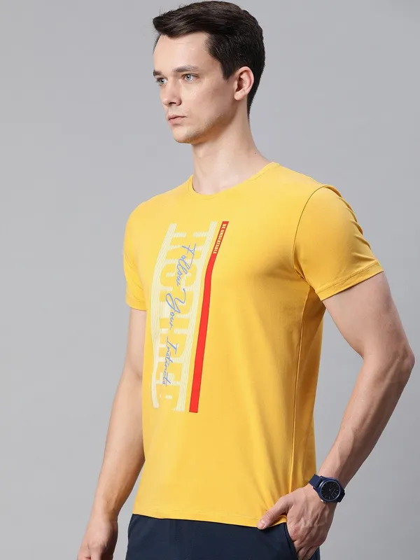 Yellow_Cotton_T-Shirt_For_Men