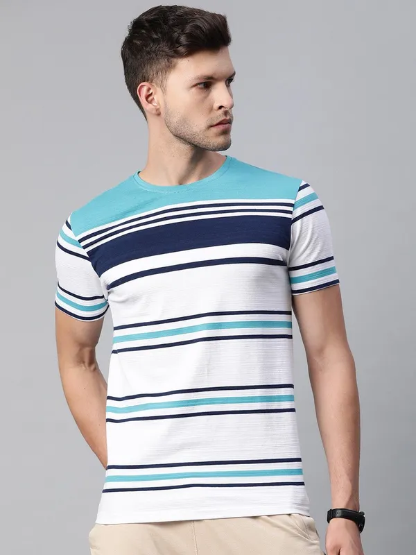 Light_Blue_Striped_Cotton_T-Shirt_For_Men