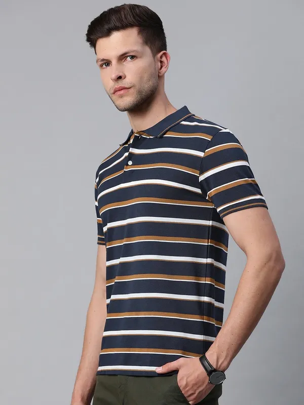 Brown_Cotton_Blend_T-Shirt_For_Men
