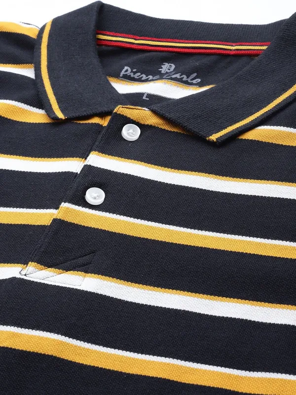 Yellow_Cotton_Blend_T-Shirt_For_Men