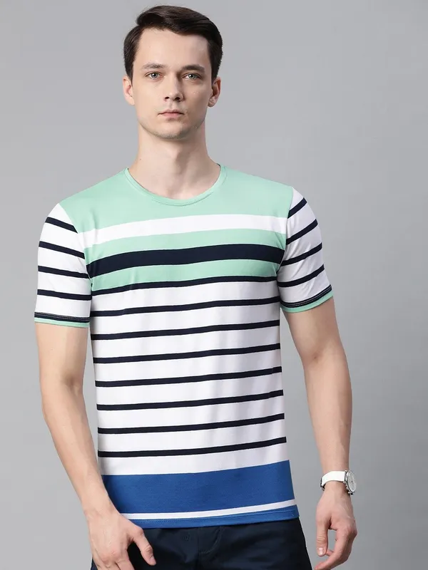 Light_Blue_Striped_Cotton_T-Shirt_For_Men