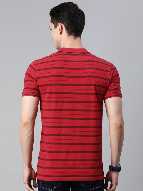 Red_Cotton_Blend_T-Shirt_For_Men