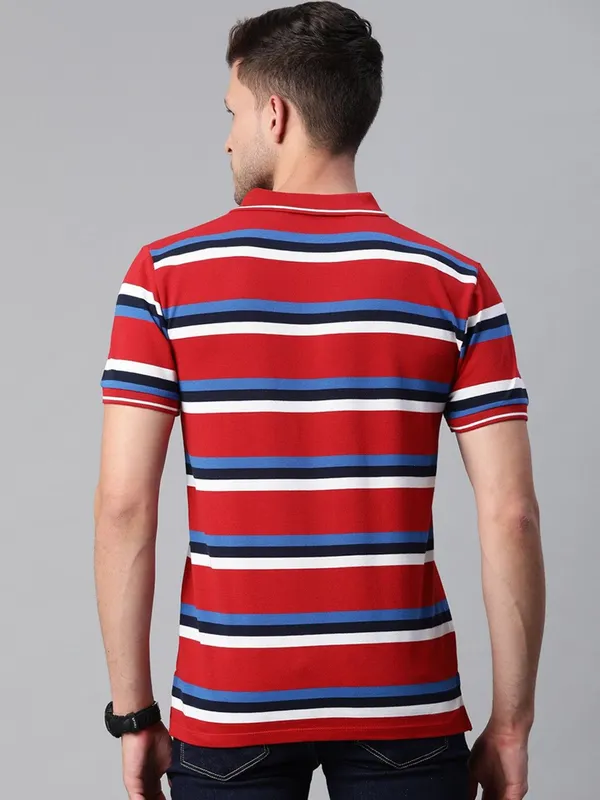 Red_Cotton_Blend_T-Shirt_For_Men