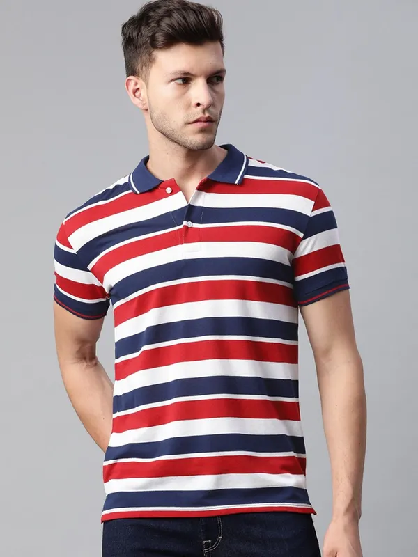 Yellow_Cotton_Blend_T-Shirt_For_Men