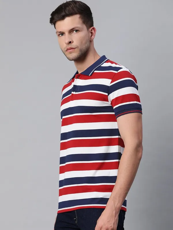Yellow_Cotton_Blend_T-Shirt_For_Men