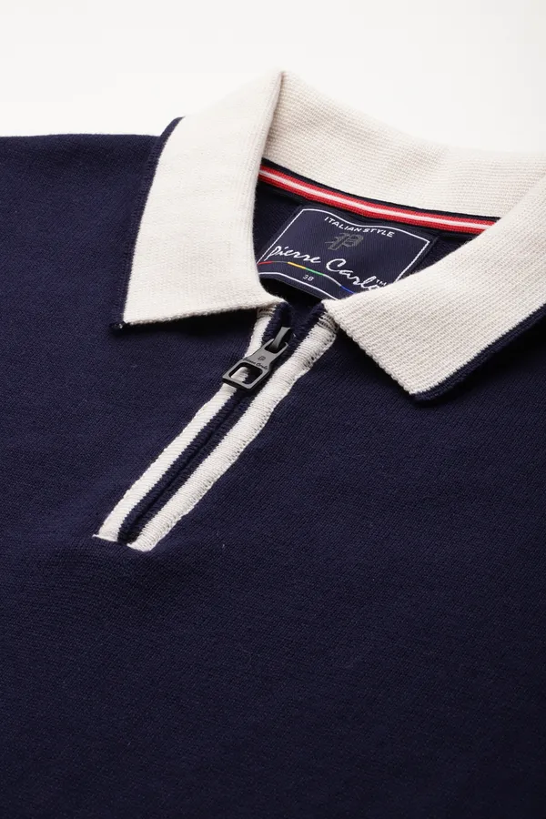 Navy_Blue_Cotton_Blend_T-Shirt_For_Men