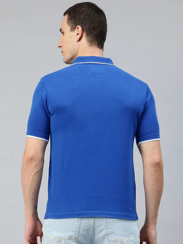Blue_Cotton_Blend_T-Shirt_For_Men