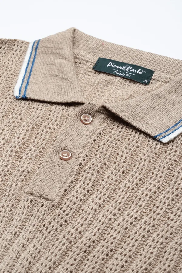 Beige_Cotton_Blend_T-Shirt_For_Men
