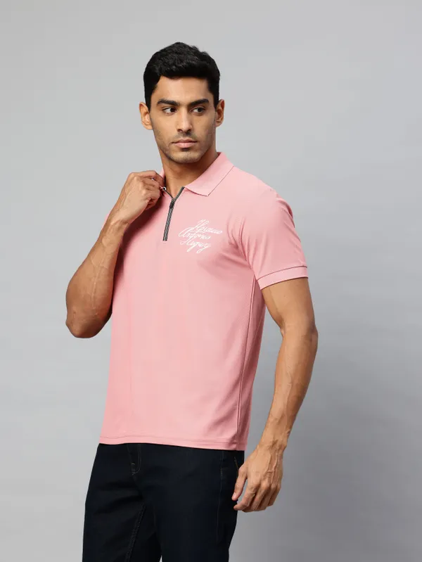 Pink_Cotton_Blend_T-Shirt_For_Men