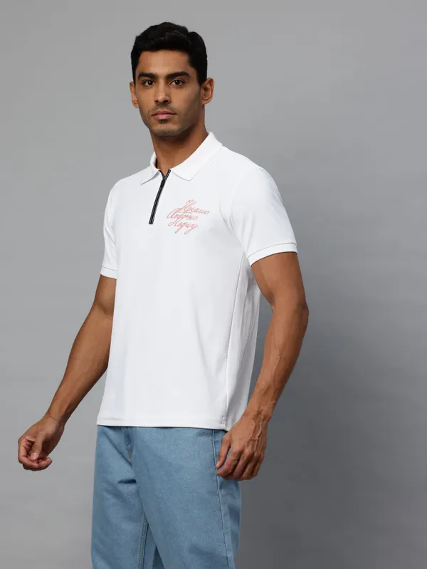 White_Cotton_Blend_T-Shirt_For_Men