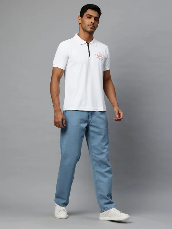White_Cotton_Blend_T-Shirt_For_Men