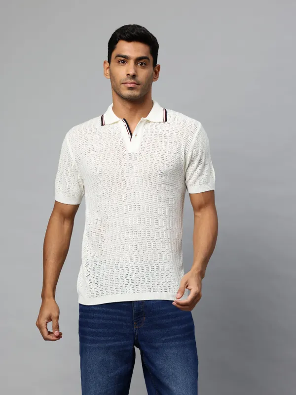 White_Cotton_Blend_T-Shirt_For_Men