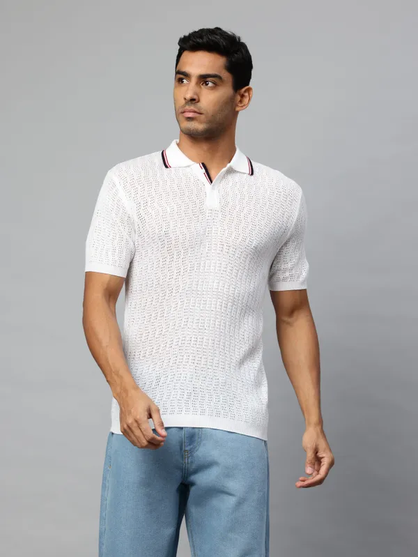 White_Cotton_Blend_T-Shirt_For_Men