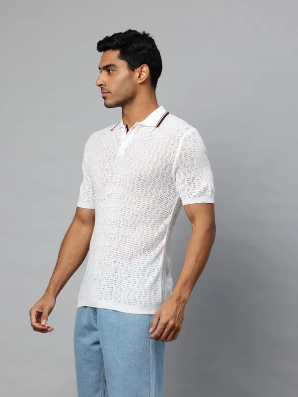 White_Cotton_Blend_T-Shirt_For_Men