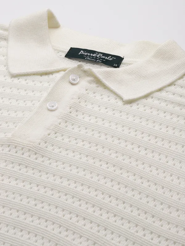 White_Self-Design_Cotton_T-Shirt_For_Men
