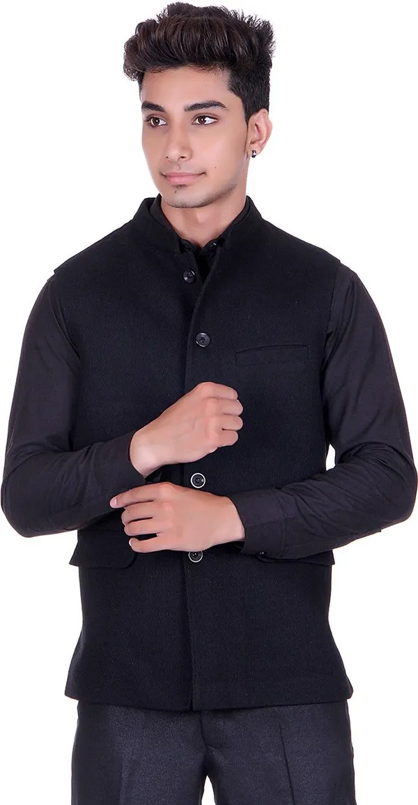 Black_Solid_Suiting_Fabric_Waistcoat_For_Men