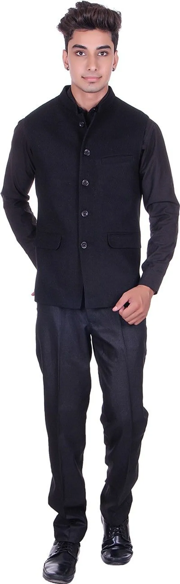Black_Solid_Suiting_Fabric_Waistcoat_For_Men