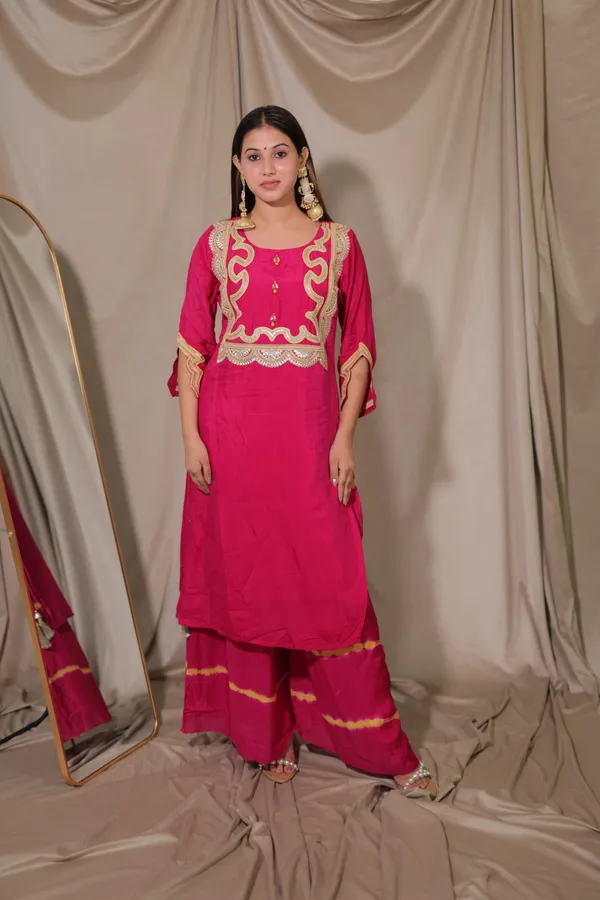 Afreen_Festive_Co_Ord_Set_Pink_Crepe