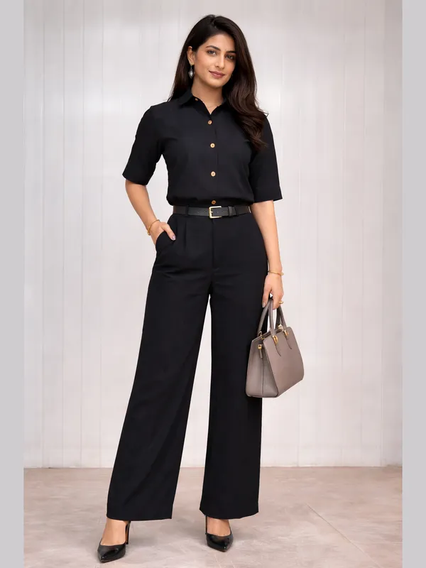 Deepika_Padukone_Shirt_Co_Ord_Black