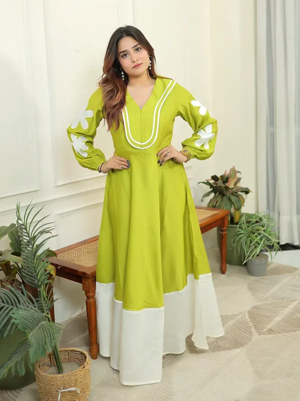 Flower_Dress_Green_Cotton