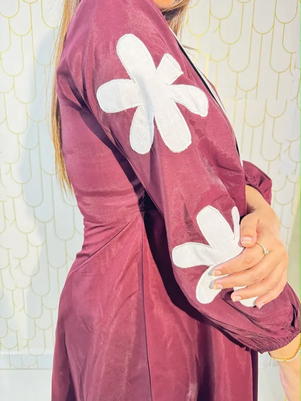 Flower_Dress_Wine_Cotton