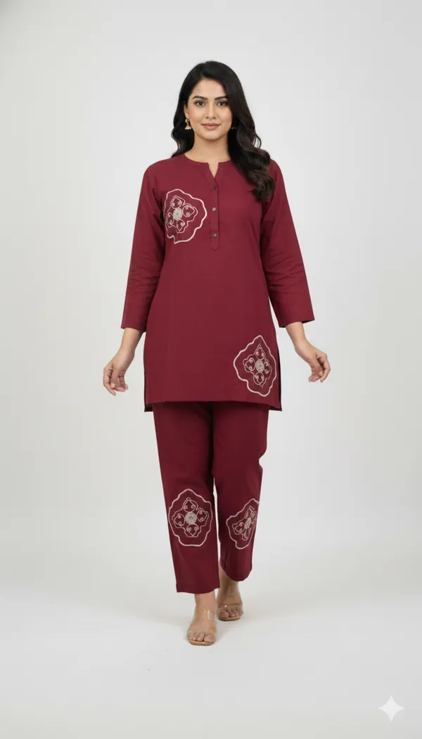 Ruma_Set_Maroon_Mandala_Cotton_Co_Ord