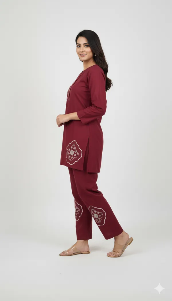 Ruma_Set_Maroon_Mandala_Cotton_Co_Ord