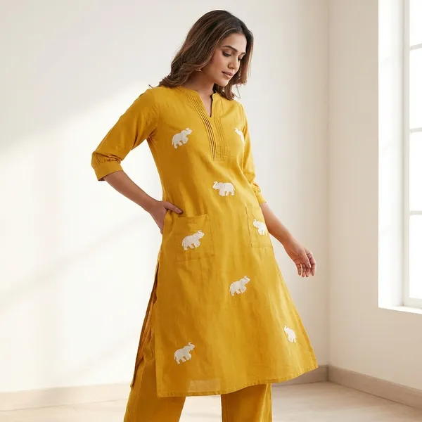 Elevara_Mustard_Co_Ord_Set_Mustard_Yellow_Slub_Cotton